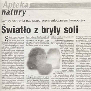 światło z bryły soli