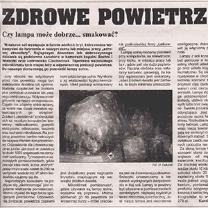 zdrowe powietrze dzięki lampom solnym